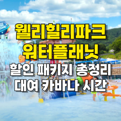 웰리힐리파크 워터플래닛 할인 패키지 카바나 대여료 시간 섬네일