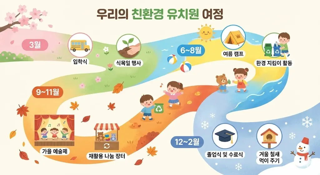 연간 행사 및 특색교육 타임라인 디자인
