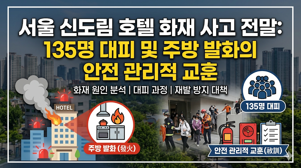 서울 신도림 호텔 화재 사고 전말: 135명 대피 및 주방 발화의 안전 관리적 교훈