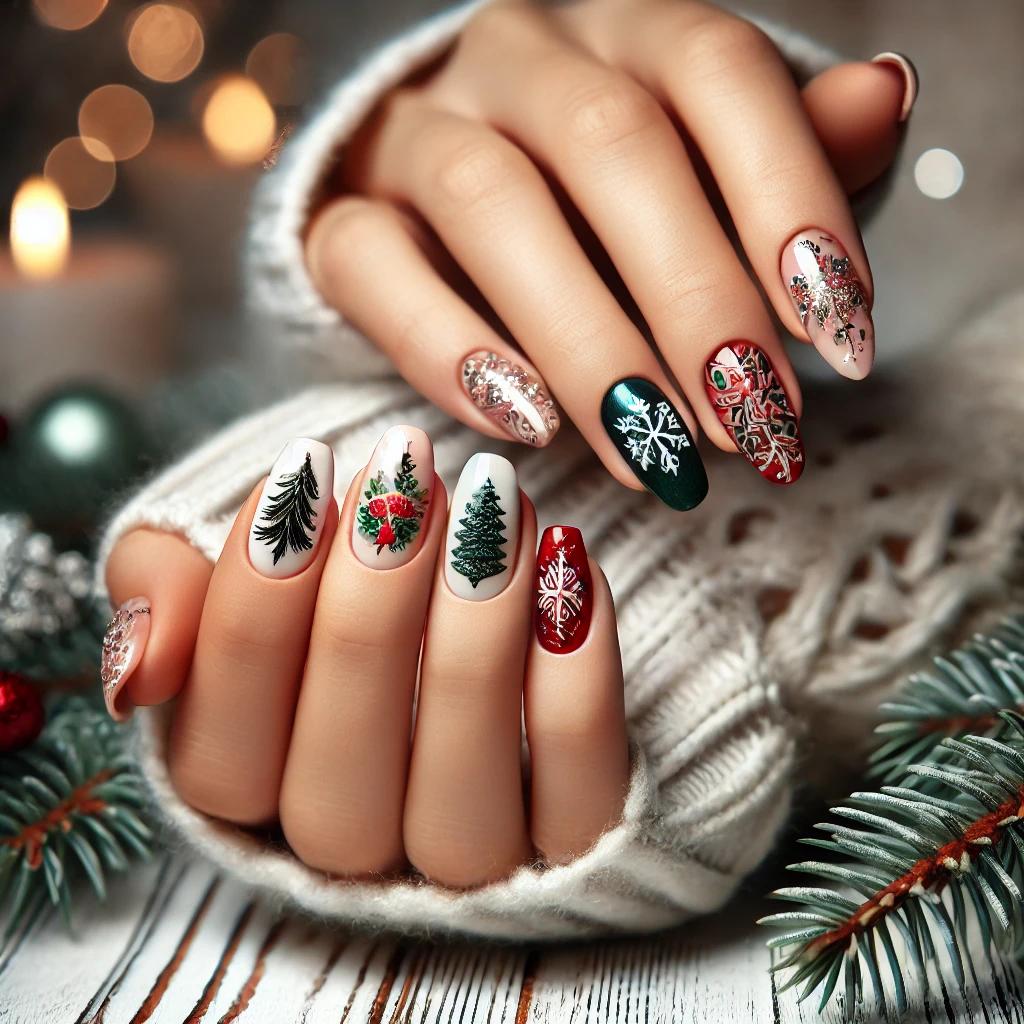 크리스마스 네일아트 디자인