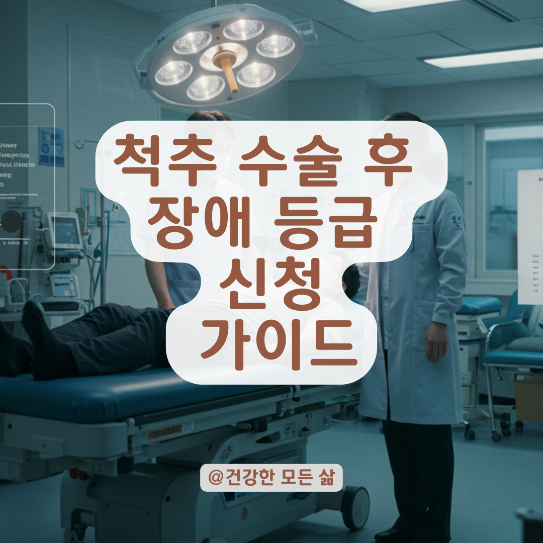 척추 수술 후 장애 등급 신청 가능할까? 기준과 절차 총정리.