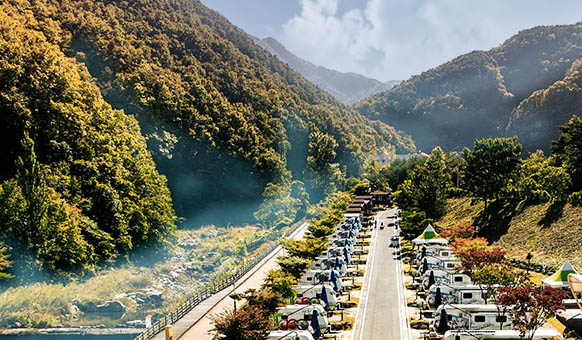 경북 치산관광지 카라반캠핑장 소개