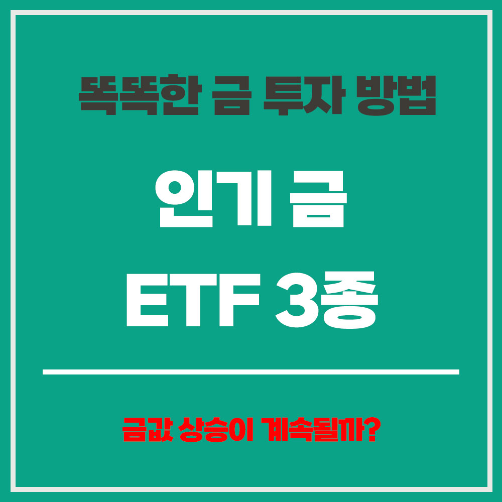국내 인기 금 ETF 완벽 비교 추천