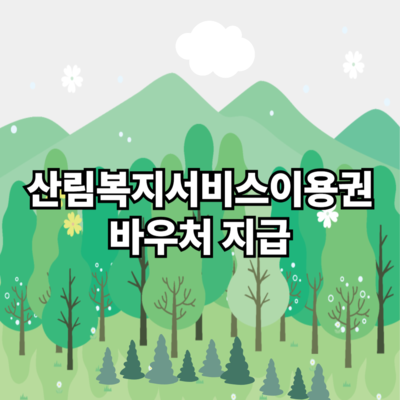 산림복지서비스이용권 바우처 지급