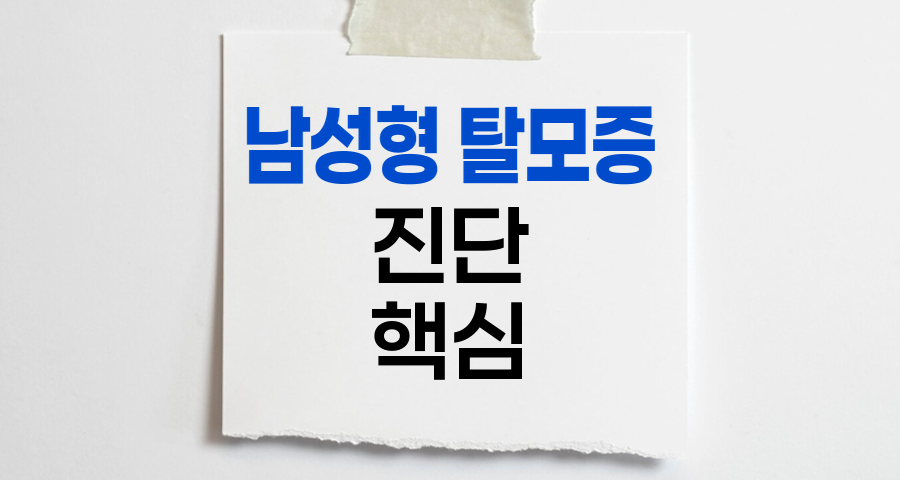 남성형 탈모증 진단 핵심 가이드