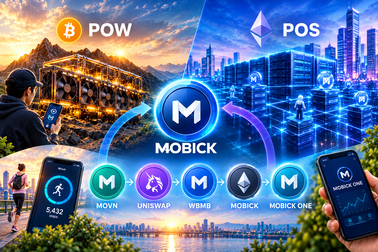 모빅 에어드랍 (모븐워크, POW vs POS, WBMB)