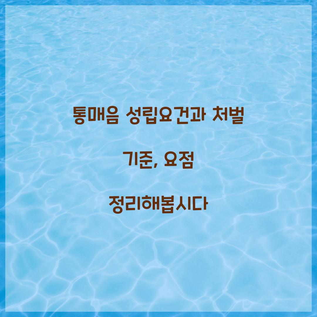 통매음 성립요건과 처벌 기준