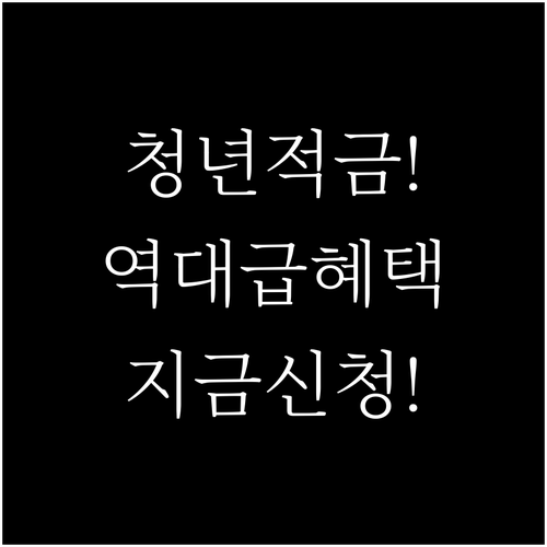 청년미래적금 총정리 지원 대상 혜택 ..