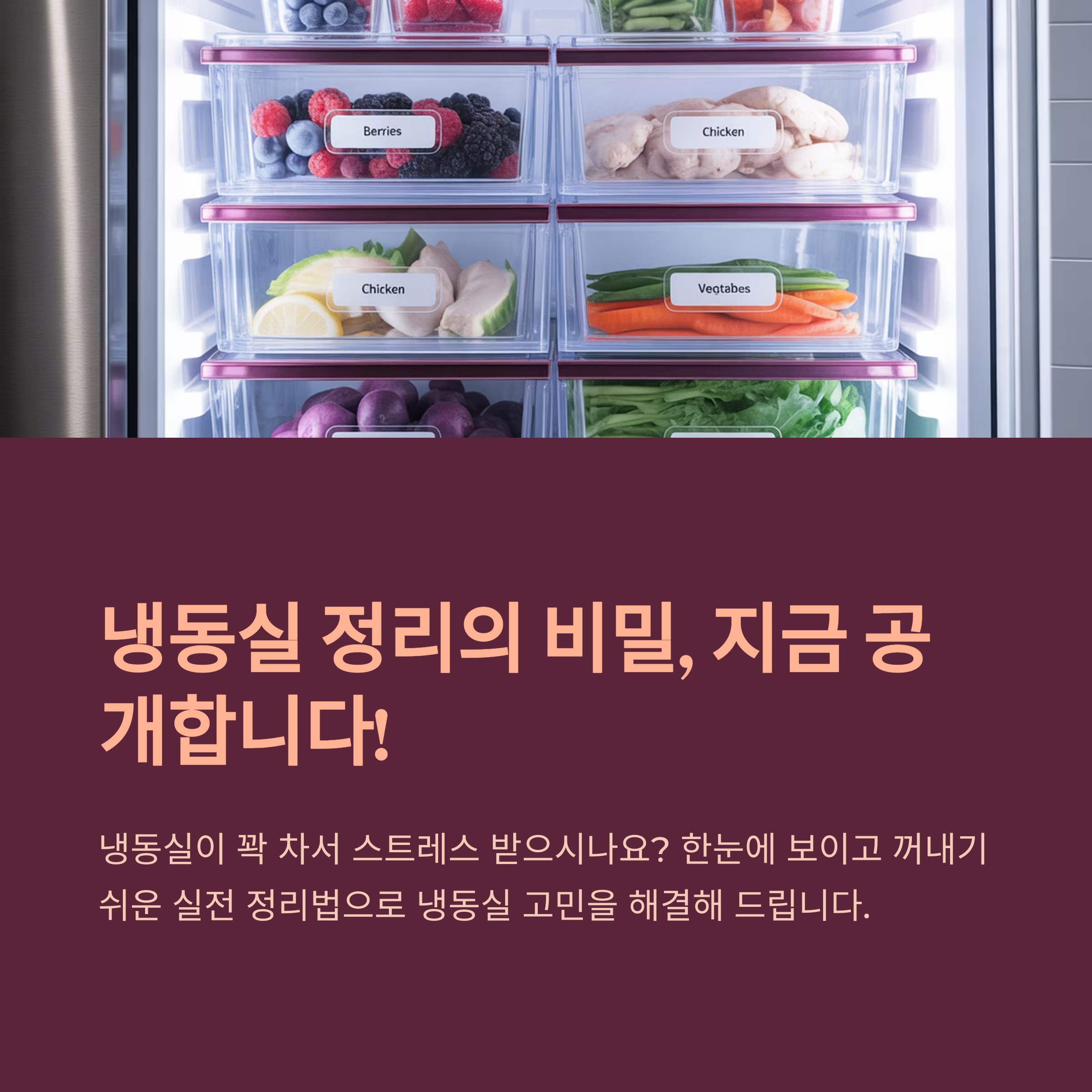 냉동실 정리요령, 한눈에 보이고 오래 쓰는 실전 정리법