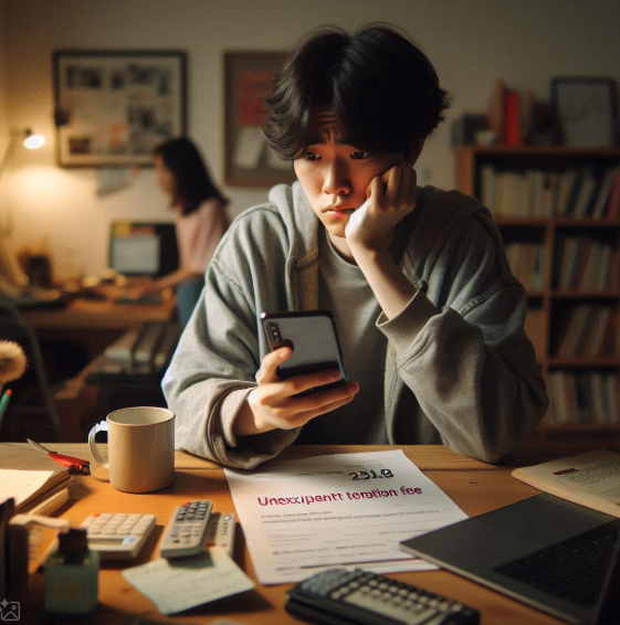 통신비 줄이려다 위약금 고지를 받고 당황하는 자취생