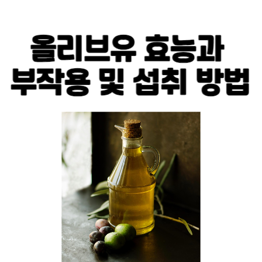 올리브유 효능과 부작용 및 섭취 방법