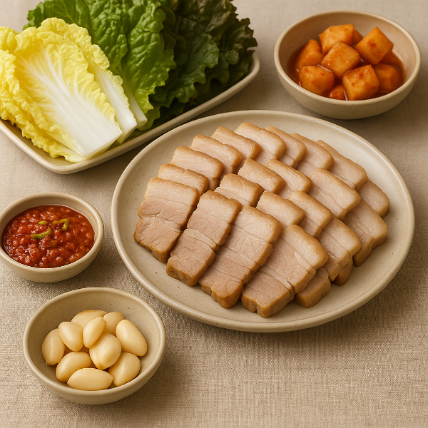 보쌈 전체 세팅 사진