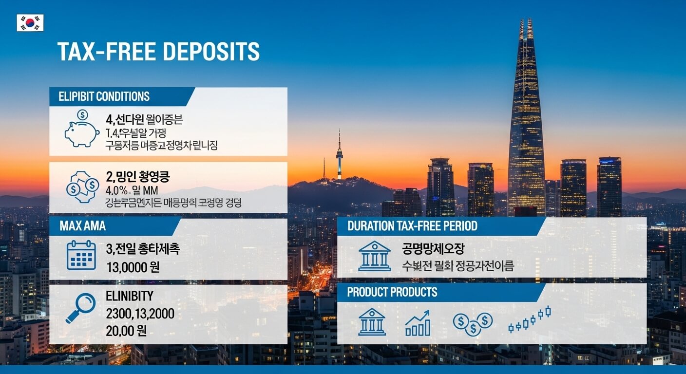 비과세 예금 조건 한도