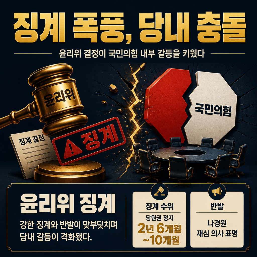 징계 폭풍, 당내 충돌