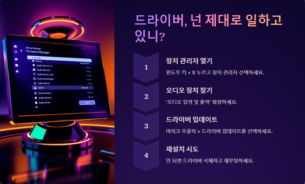 윈도우11에서 마이크가 작동하지 않을 때 해결법