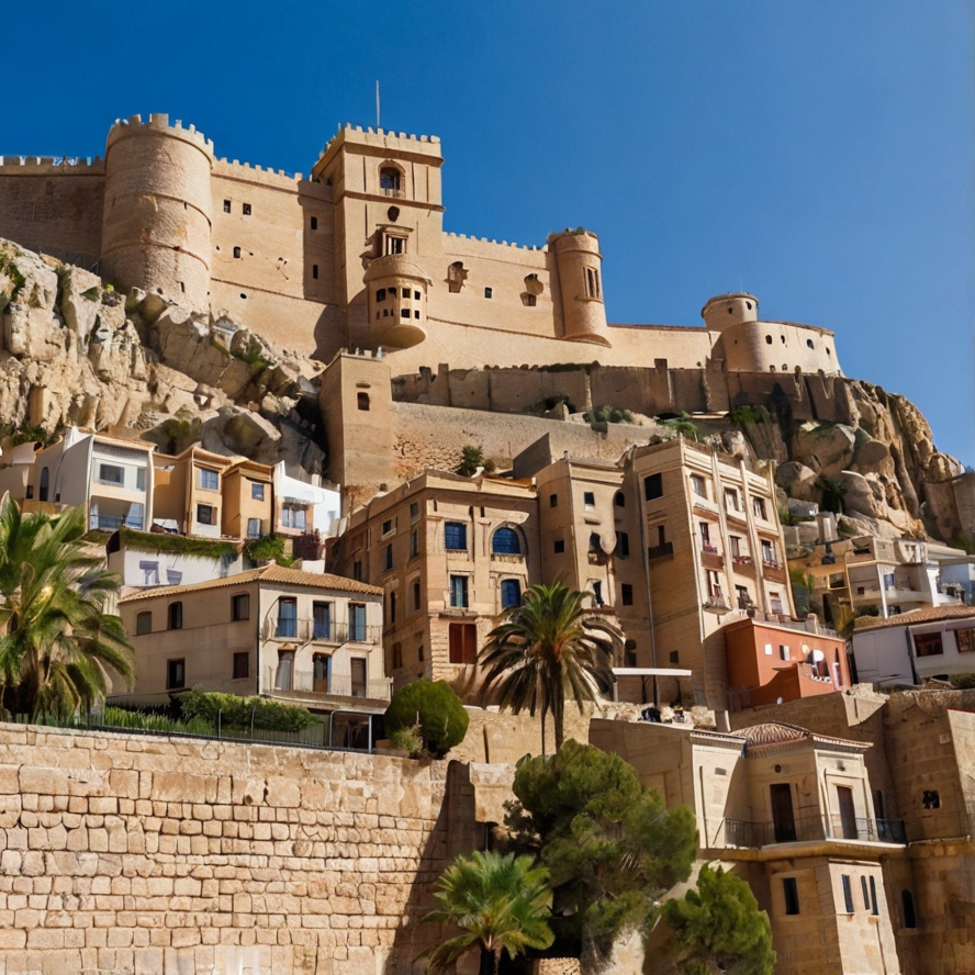 알리칸테 명소 산타 바르바라 성 이미지