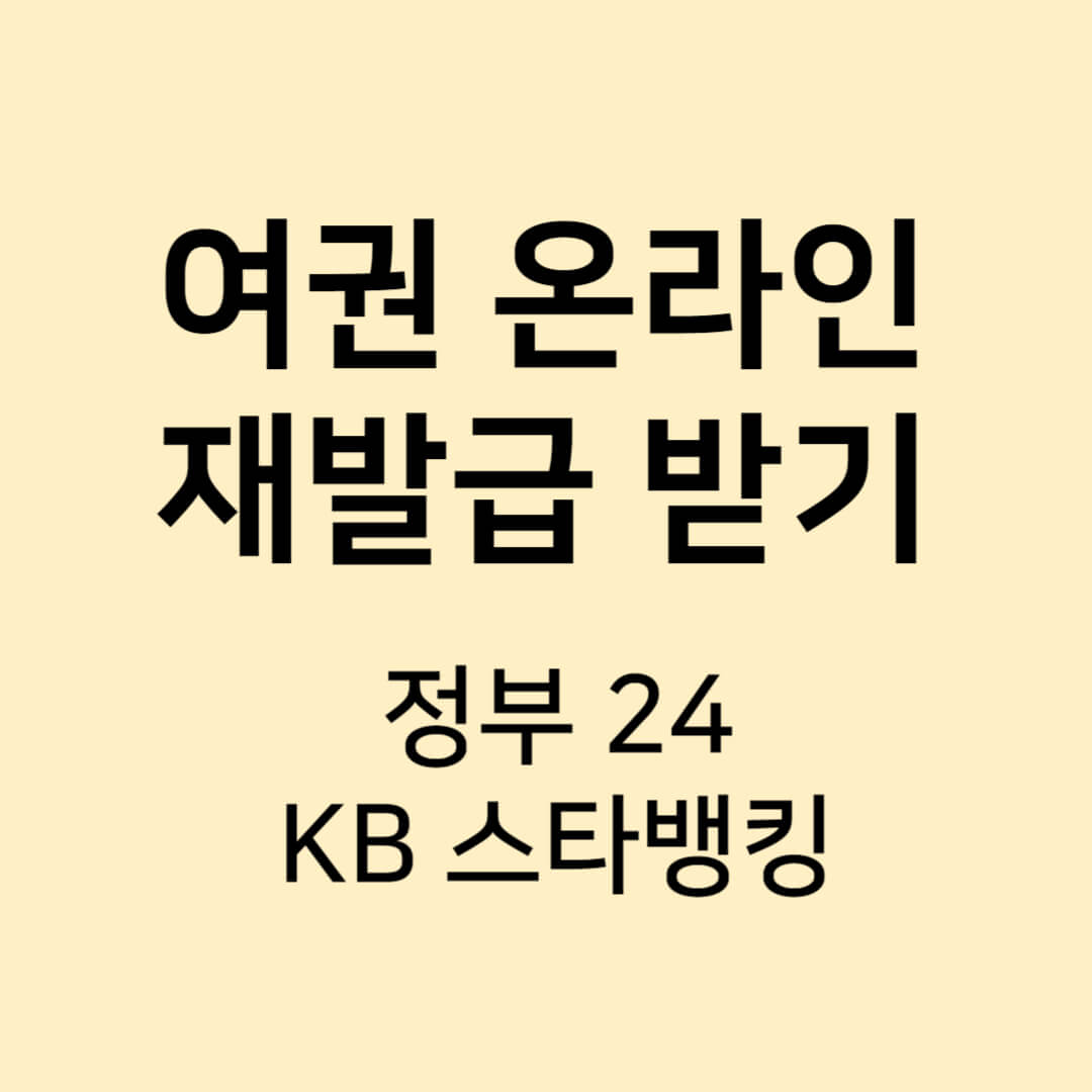 여권 온라인 재발급