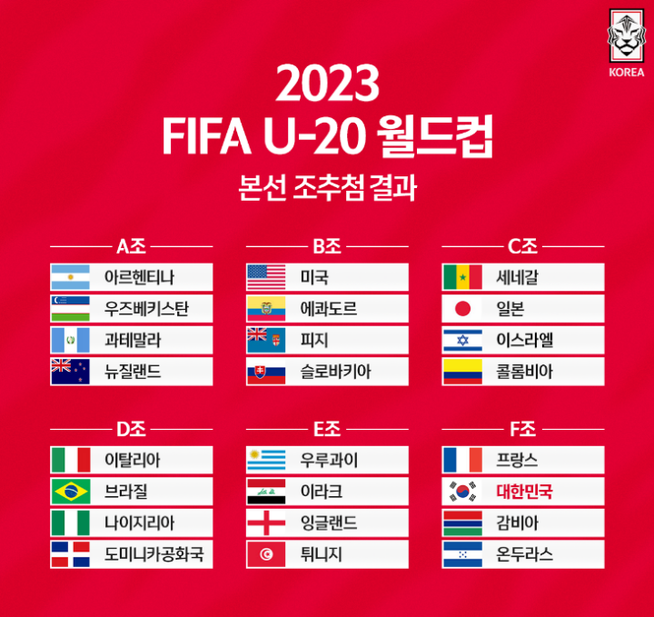u20월드컴조추첨결과