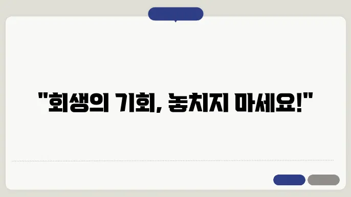개인 회생 신청 준비 사항