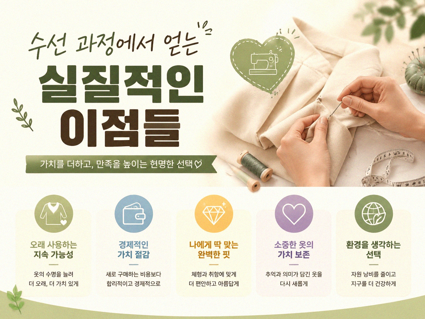 옷 수선을 직접 해보니 달라지는 의류 지출