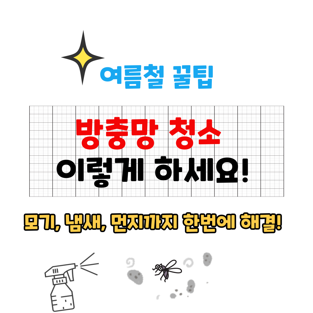 여름철 방충망 청소법 총정리 – 뿌옇고 냄새나는 창, 이제 끝!