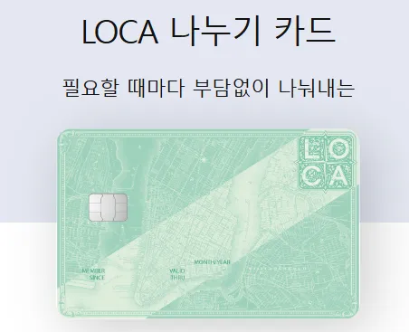 롯데 로카 나누기카드 : 필요할 때마다 부담없이 나눠내는