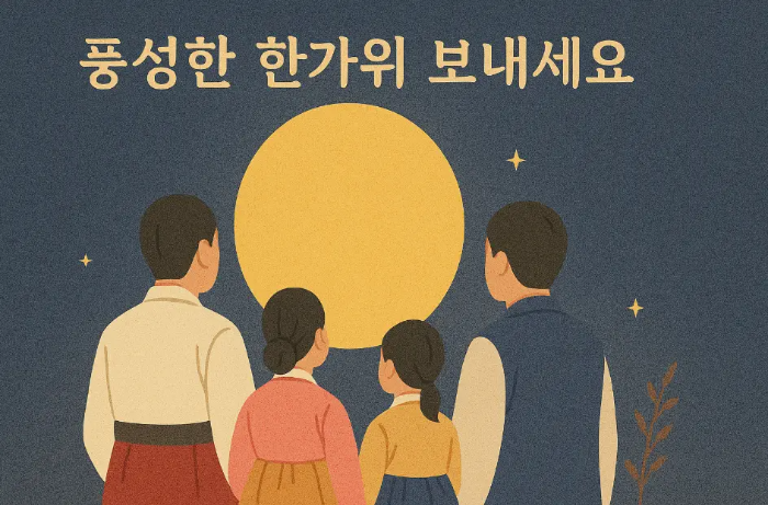 풍성한-한가위-가족-보름달
