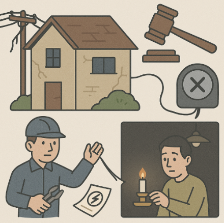 전기공급 중단 경매물건