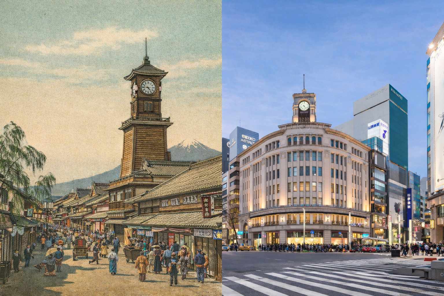 긴자 거리의 발전 과정