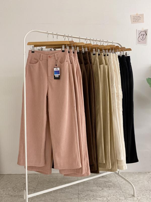 3가지길이 밀트 스판 기모안감 코듀로이 와이드 팬츠 S