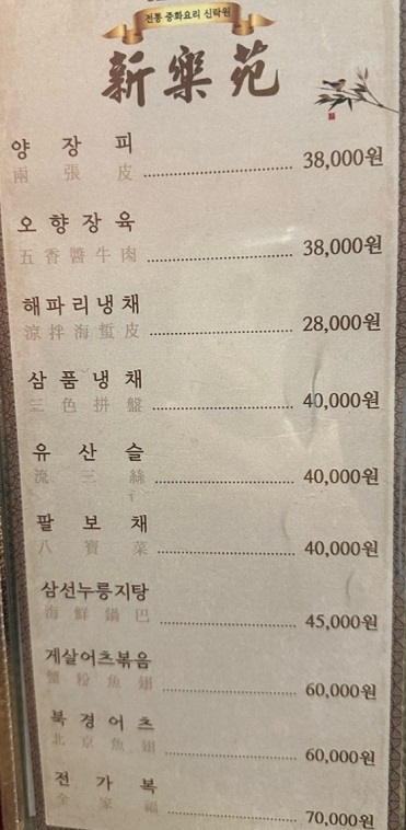 메뉴판