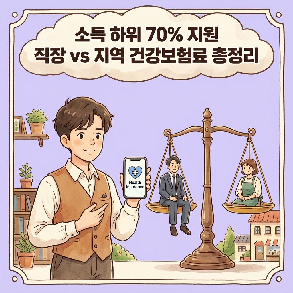 2026년 직장가입자 지역가입자 소득하위 70 건강보험료 산정 기준 안내