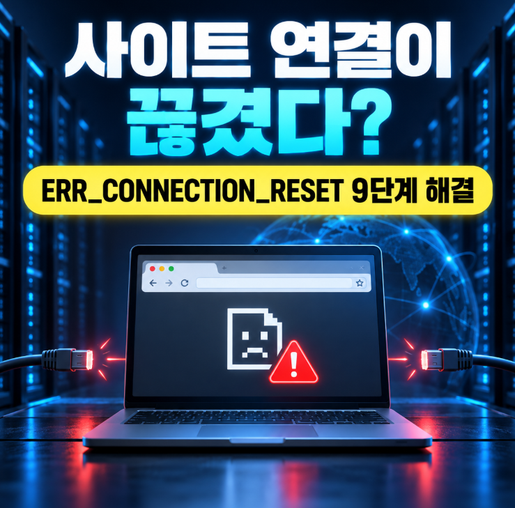 크롬 ERR_CONNECTION_RESET 사이트 연결 재설정 오류 해결 방법