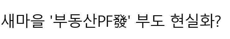 새마을금고부실
