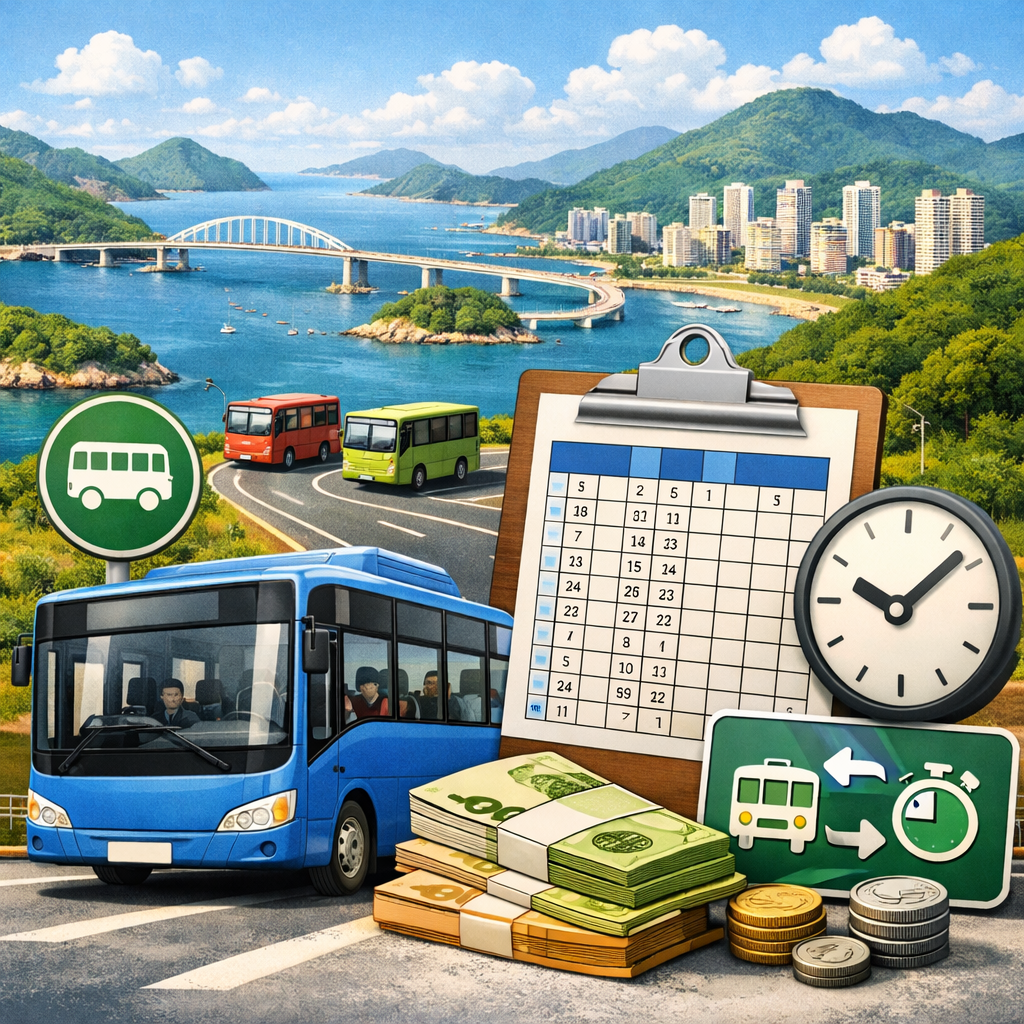 거제도 시내버스 시간표 확인방법｜요금&middot;환승시간&middot;운송조합 조회 총정리 관련 사진