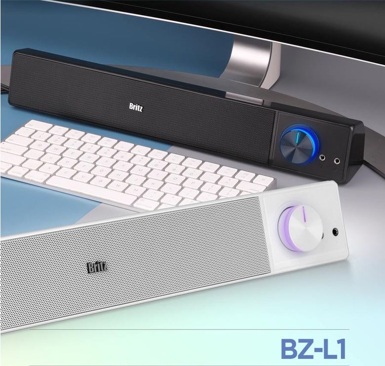 브리츠 사운드바 스피커 블랙, 화이트 제품 사진