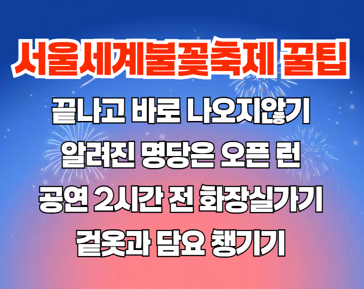 2024 서울 세계불꽃축제 라이브중계
