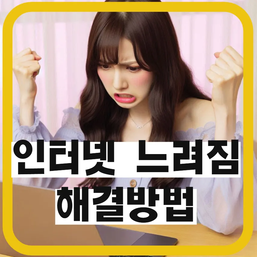 인터넷 속도 느려짐 해결 방법