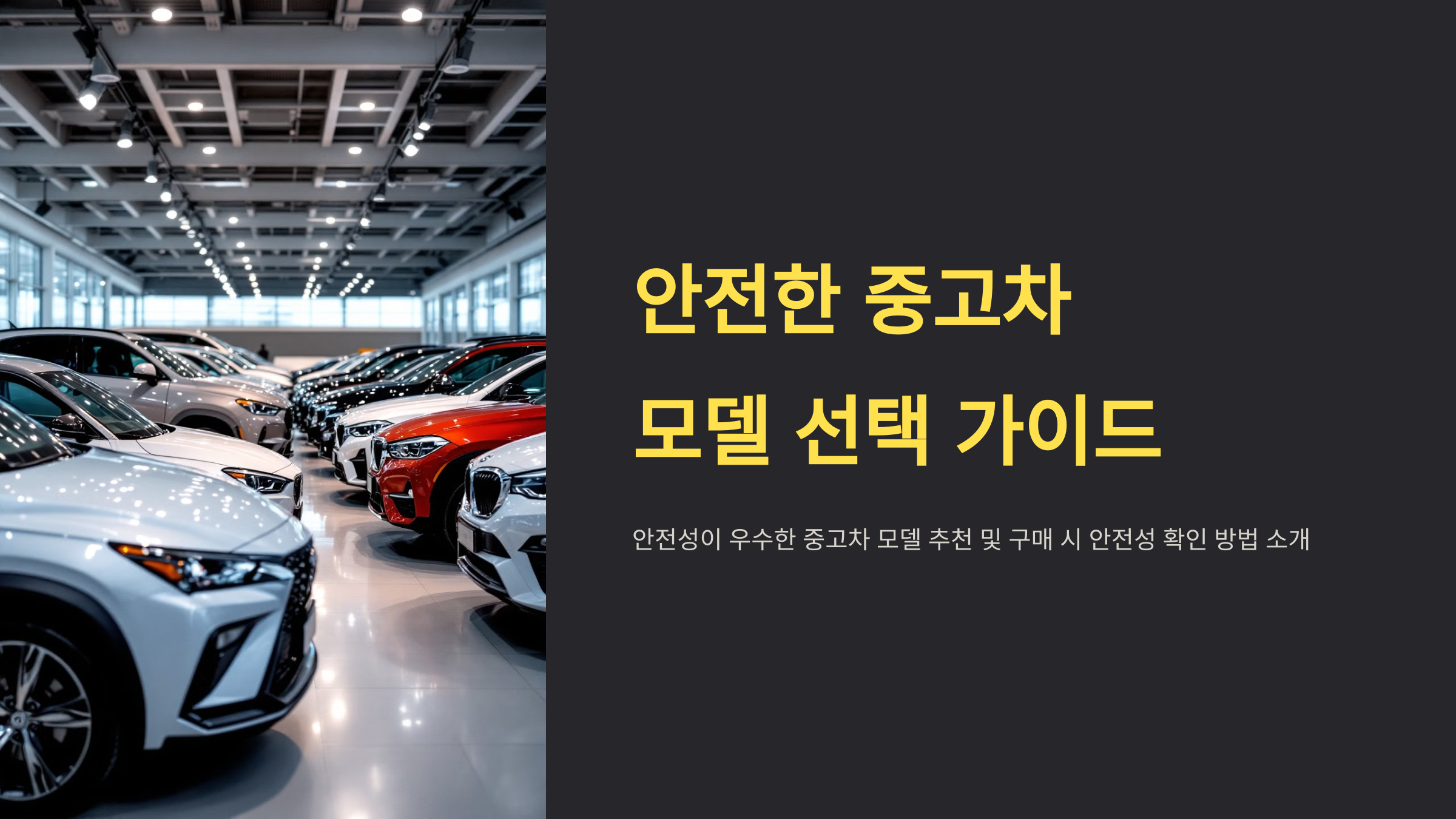 안전한 중고차 모델 선택 가이드