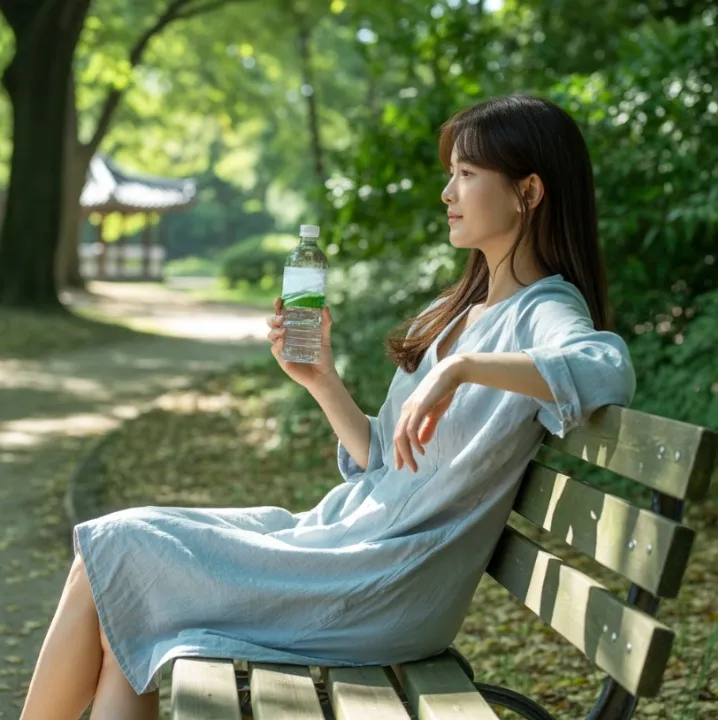 통풍 치료 습관을 위해 물을 자주 마시는 사람