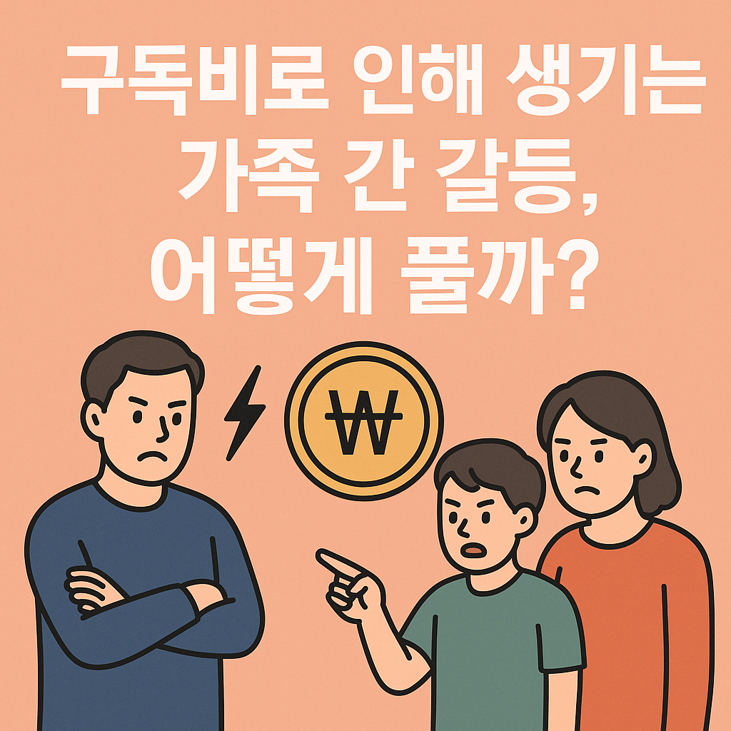 구독비로 인해 생기는 가족 간 갈등