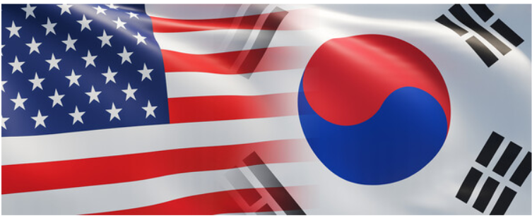 한국 미국 국기 사진