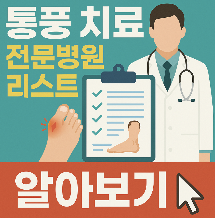 통풍 치료 전문병원 리스트 알아보기