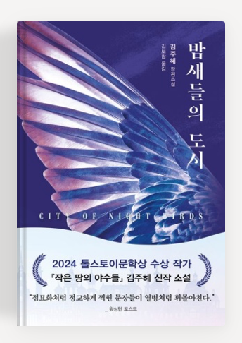 김주혜 작가의 ' 밤새들의 도시' 책표지.