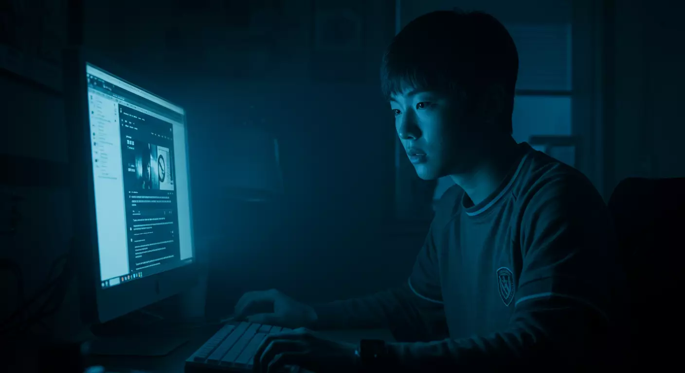 유해사이트 개설 관련 처벌 내용 확인하는 이미지