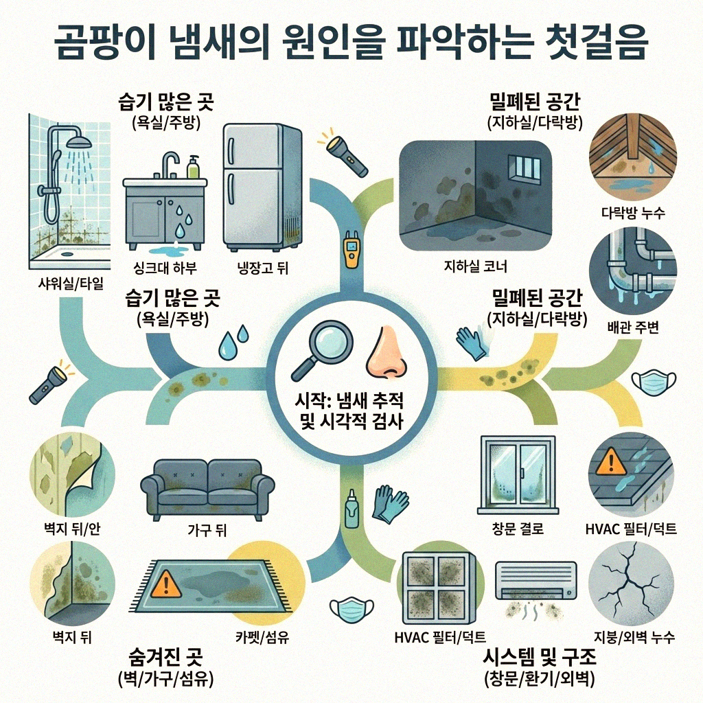 싱크대 하부장 곰팡이 냄새 고민 끝! 이렇게 해결하세요