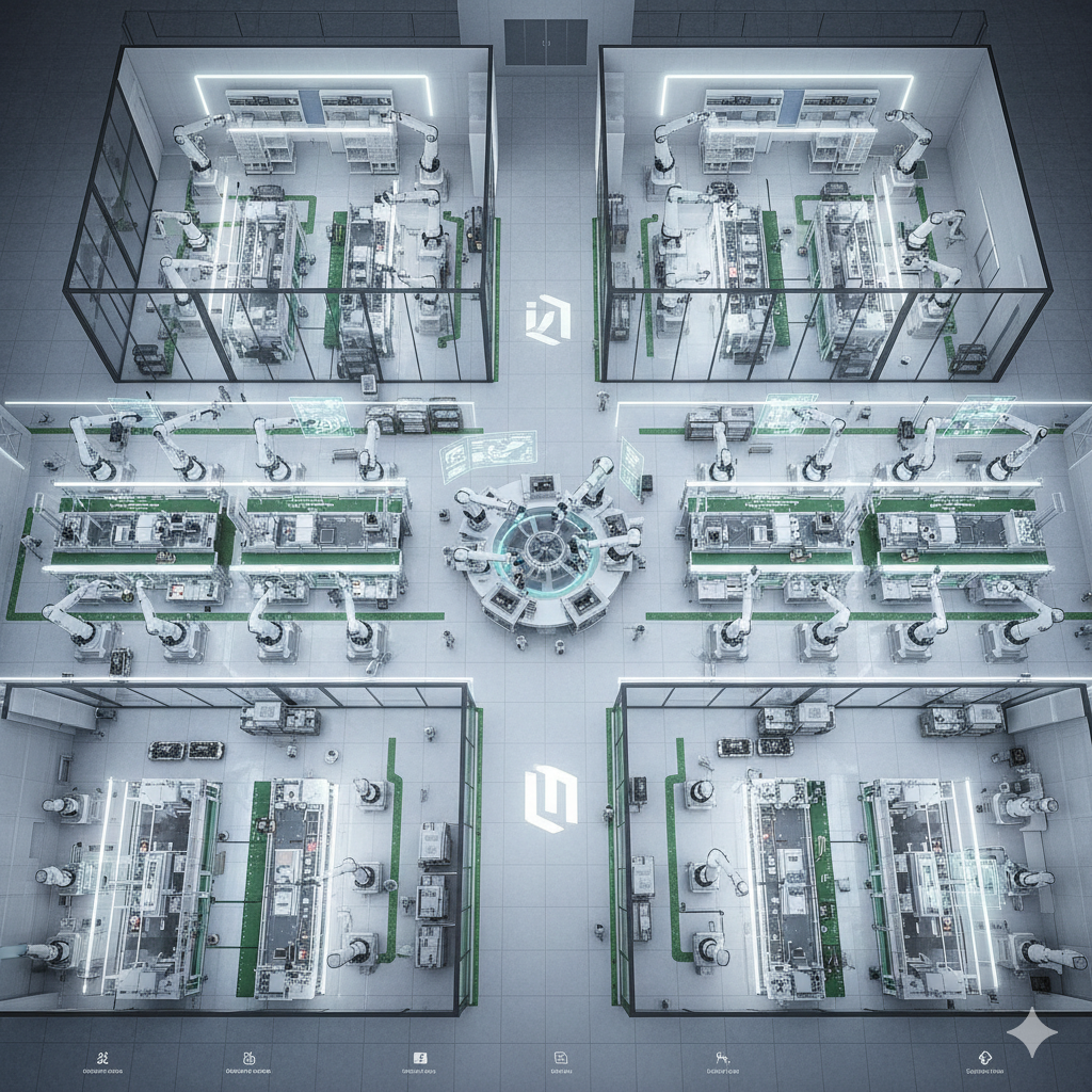 협동로봇이 일하는 공장