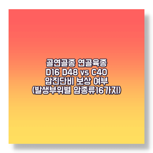 암종류별 이름 특징
