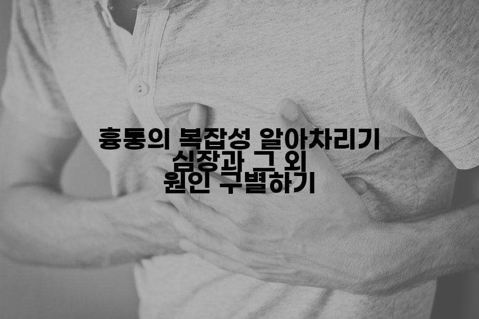 흉통의 복잡성 알아차리기 심장과 그 외 원인 구별하기