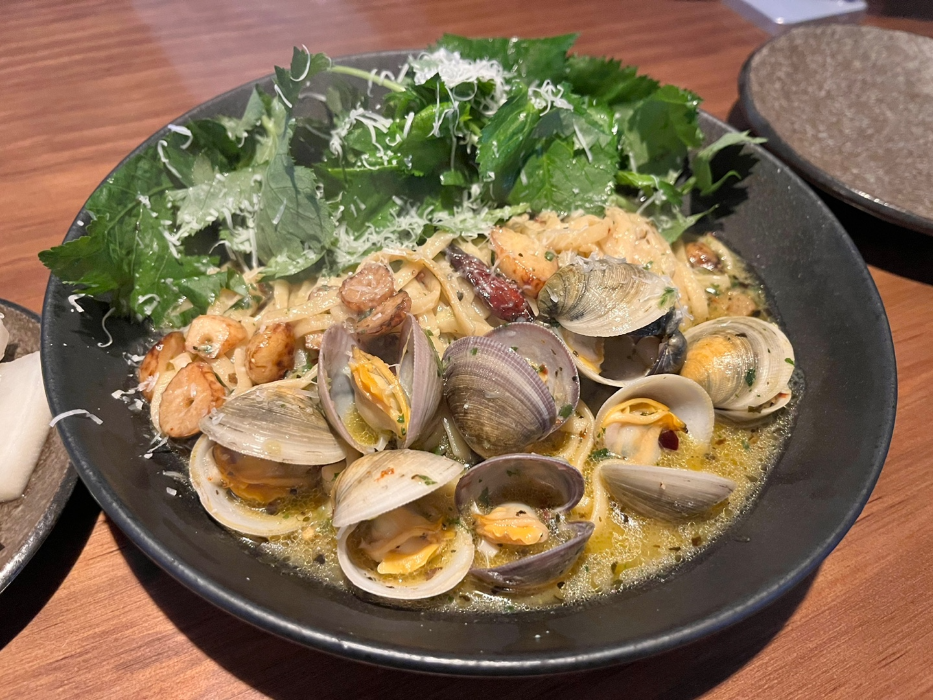 참나물 봉골레파스타 모습 2